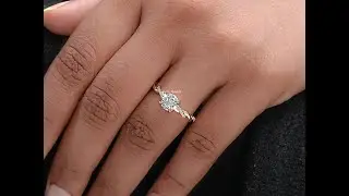 Twisted Round Lab Diamond Wedding Ring @Dvik-Jewels