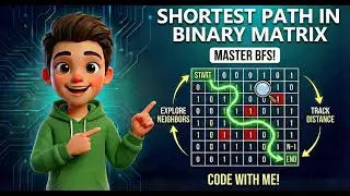 Shortest Path in Binary Matrix (Why BFS?) | DSA Queue Series