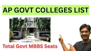 AP Govt MBBS Colleges List and Total Govt mbbs  seats