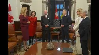 Swedish Royal Family Attends Welcome Ceremony on Parliament Hill in Ottawa