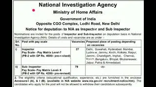 NIA recruitment 2022