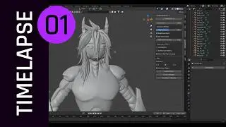 [Timelapse 1/10] Blocking + Highpoly — [Orion Asnamoth] — Personnage 3D stylisé (Blender)
