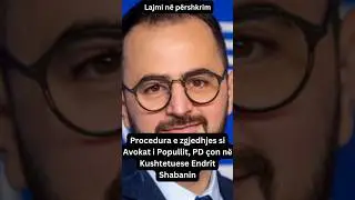 Procedura e zgjedhjes si Avokat i Popullit, PD &ccedil;on n&euml; Kushtetuese Endrit Shabanin