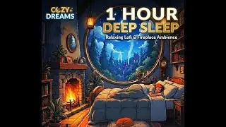 1 Hour Deep Sleep Music - Relaxing Lofi Beats & Fireplace Sounds [4K]