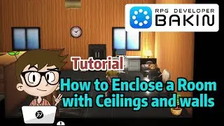 [Bakin Tutorial] How to enclose a room with ceilings and walls #rpgdeveloperbakin #indiedev