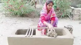 Making old tradition clay stove. #viral #diy #villagelife 
