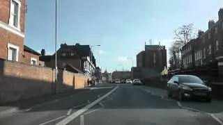 Driving Along Barbourne Road, Upper Tything & The Tything, Worcester, England. 26th February 2012