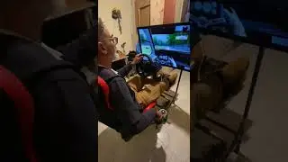 Probando prototipo simulador casero  Citro&euml;n 3cv.  2dof simulator homemade Citro&euml;n 3cv racing test