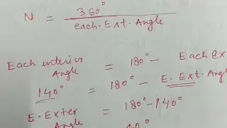 How many sides of polygon if it's interior angle 140&deg;