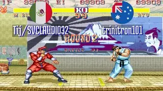 FT3 @sf2hf: Tij/SVCLAUDIO32 (MX) vs trinitron101 (AU) [Street Fighter II HF Fightcade] May 18