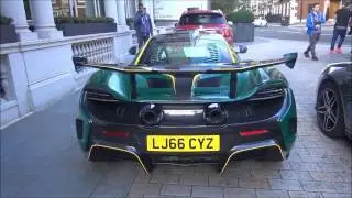 2x McLaren MSO HS driving and details in London