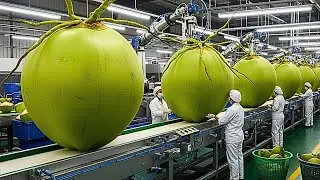 Inside a Modern Coconut Factory: From Fresh Coconuts to Premium Coconut Water (Full Process)