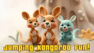 🦘🎶 Jumping Kangaroo Fun! - Energetic Animal Song for Kids 🌈💛