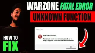 UNKNOWN FUNCTION ERROR WARZONE- how to fix COD WARZONE #FATAL ERROR ll by borntoplaygames