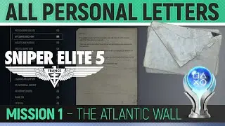 Sniper Elite 5 - Mission 1 - All Personal Letter Locations 🏆 The Atlantic Wall