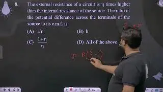 The external resistance of a circuit is h times higher than the internal resistance of the sourc....