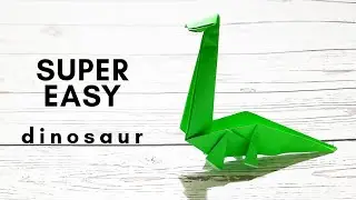 Super easy | Paper Dinosaur - How to make Easy Origami | Tutorial Step by step (by SHI) #8
