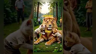 A Giant Lion Appeared | Two Kittens Did the Unthinkable 😭 #cat #kitten #shorts