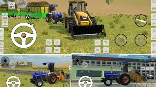 New holland 🚛3630 with 2 big trolla 😱 racing 🔥#game #tochanking #ajjugamingap