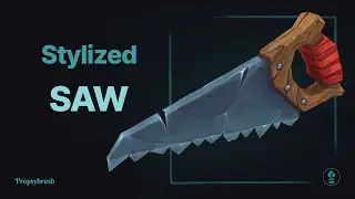 Stylized Hand Saw 3D Model &ndash; Low-Poly, Hand-Painted, Game Ready | #Propsybrush