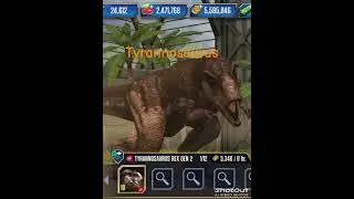 top 5 of my favorite dinosaurs in Jurassic world game #jurassicpark #rexy #spinosaurusgen2