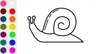 How to Draw a Snail  | Drawing, Coloring for Kids | ART MAGIC PALETTE