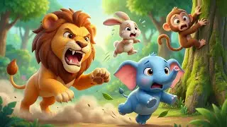 &ldquo;Lion Attack in Jungle 🐯😱 | Funny Escape Cartoon&rdquo;