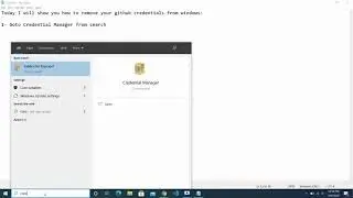 How to remove GitHub credentials from Windows 10