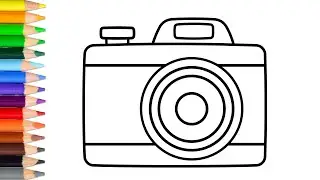 How to draw a camera easy step by step | camera drawing easy and simple for beginners draw easy