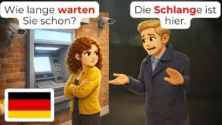 🇩🇪 Изучайте Немецкий за 24 Минуты: 50+ Фраз для Очередей и Ожидания (A1-A2)