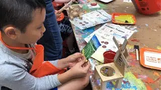 Windmill Planter Speed Build at Home Depot Kids Workshop (4K)