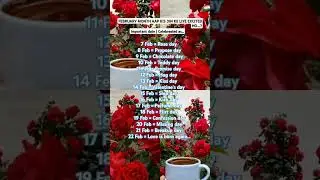 Valentine's day List | Valentine week List 2025 | February days list 2025 | Love❤️