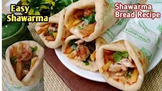 Viral Shawarma Recipe Arabic Style | Arabic Chicken shawarma | Pita Bread Recipe | चिकन रोल बनाए
