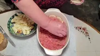 DIY -- Cheesy Potato & Beef Layer/ Слоёная запеканка с говядиной и сырным картофелем