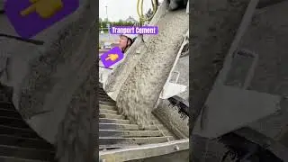 Concrete mixer POURING  cement to the concrete PUMP. #construction #norway #trending #viral#shorts