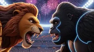 🦍 Crazy Animal Transformers Race & Giant Soccer Bowling Battle! 🦖🏆| Long Slide Game