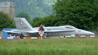[4K] Spotting F/A-18s, F-5 Tigers, PC-21 & PC-7 &ndash; Meiringen Military Airbase 🇨🇭(Switzerland)