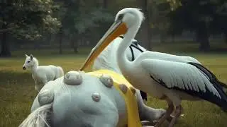 The horse's calf asks for help from the pelican bird to save its mother, then see what happened next