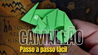 Como Fazer Origami de Camaleão 🦎✨ Passo a Passo Fácil