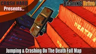 BeamNG Drive - Jumping & Crashing On The Death Fall Map