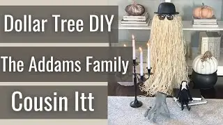 Halloween DOLLAR TREE DIY | Cousin It from the Addams Family| How to make Cousin Itt | Wednesday