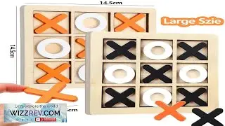 Wooden XO Tic Tac Toe Game Mini Chess Board Interaction Puzzle Training