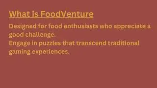 Food Venture Ultimate food-themed puzzle game