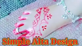 rang design for feet || simple alta design || colour design || mahavar design || pair rang design |