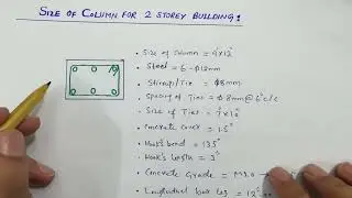Size of Column and Steel Reinforcement details 