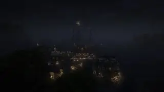 Harbor Village Rain ambiance for Sleeping | Minecraft Dark Ambiance