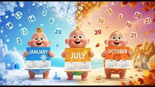 📅 Months of the Year Song 🎵 Fun Learning Nursery Rhyme for Babies | Baby Giggles TV