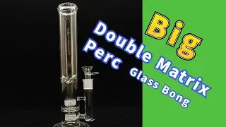 Newest Ice Pinch Double Matrix Perc Straight Tube Bong 14 Inch Water Glass ShareBongs Product Review