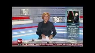 Rai 2 Tg2 2 giugno 2013.  Rivista militare e intervista al Ministro Mauro