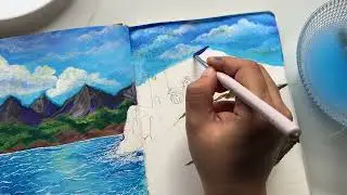 Magical Disney Inspired Landscape Painting ✨ | Step-by-Step Acrylic Tutorial (Full Process)